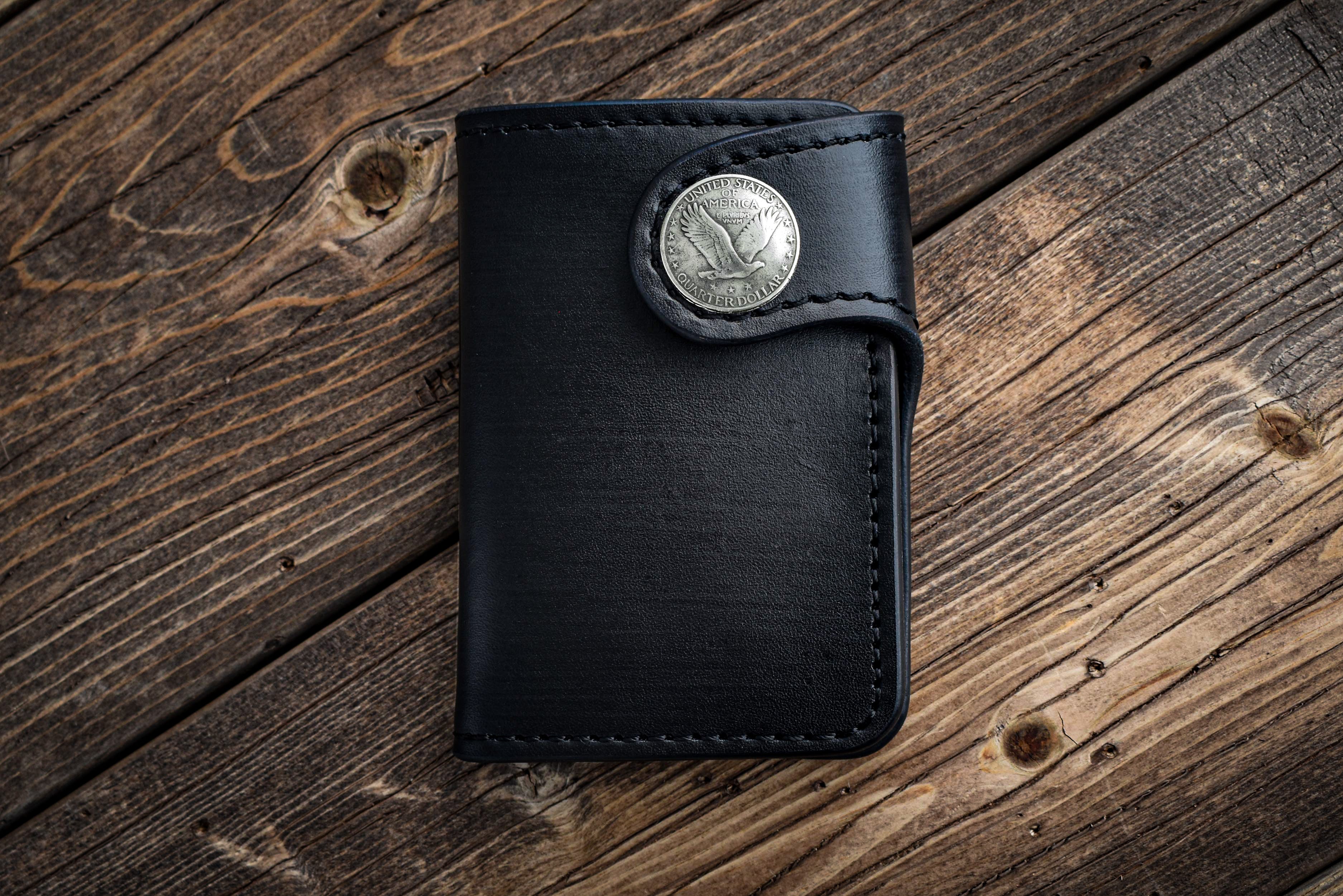 THE GALWAY: Vertical Snap Wallet - Flying Eagle Quarter Dollar