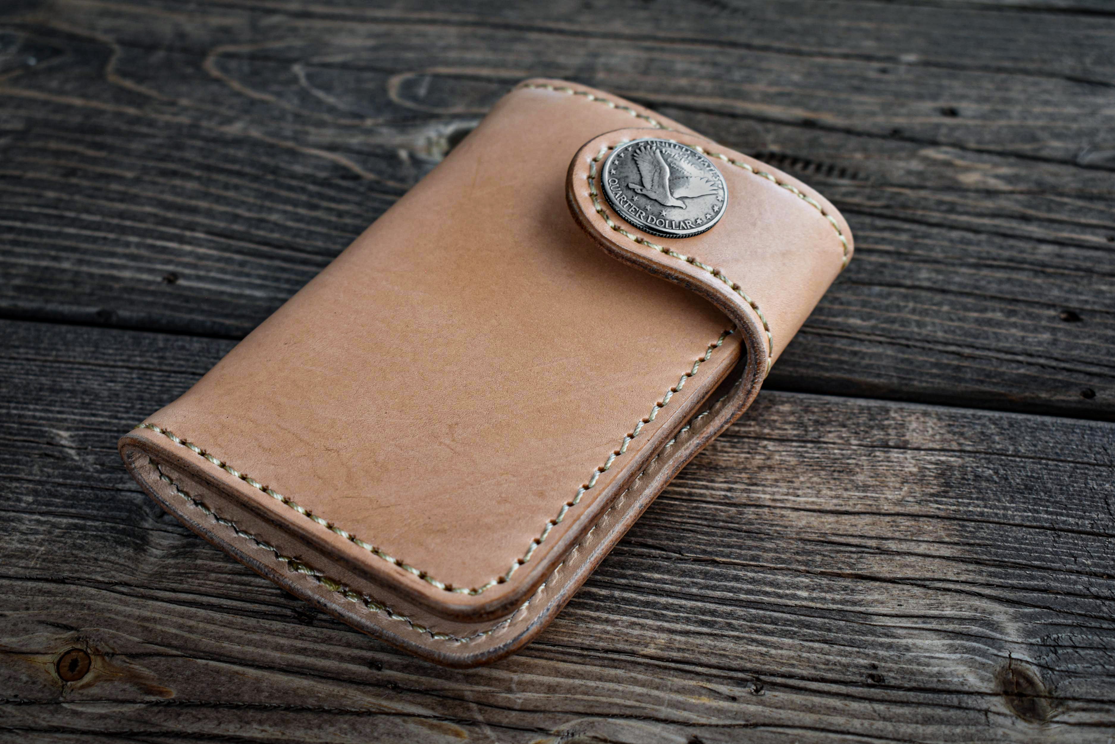 THE GALWAY: Vertical Snap Wallet - Flying Eagle Quarter Dollar