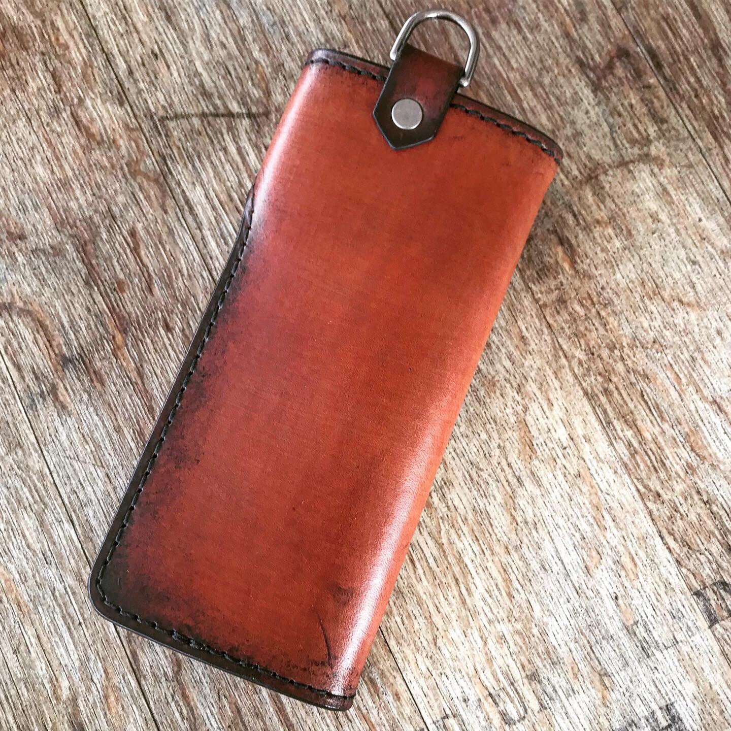 THE GALWAY TRUCKER: Vertical Snap Wallet - Indian Head Buffalo Nickel