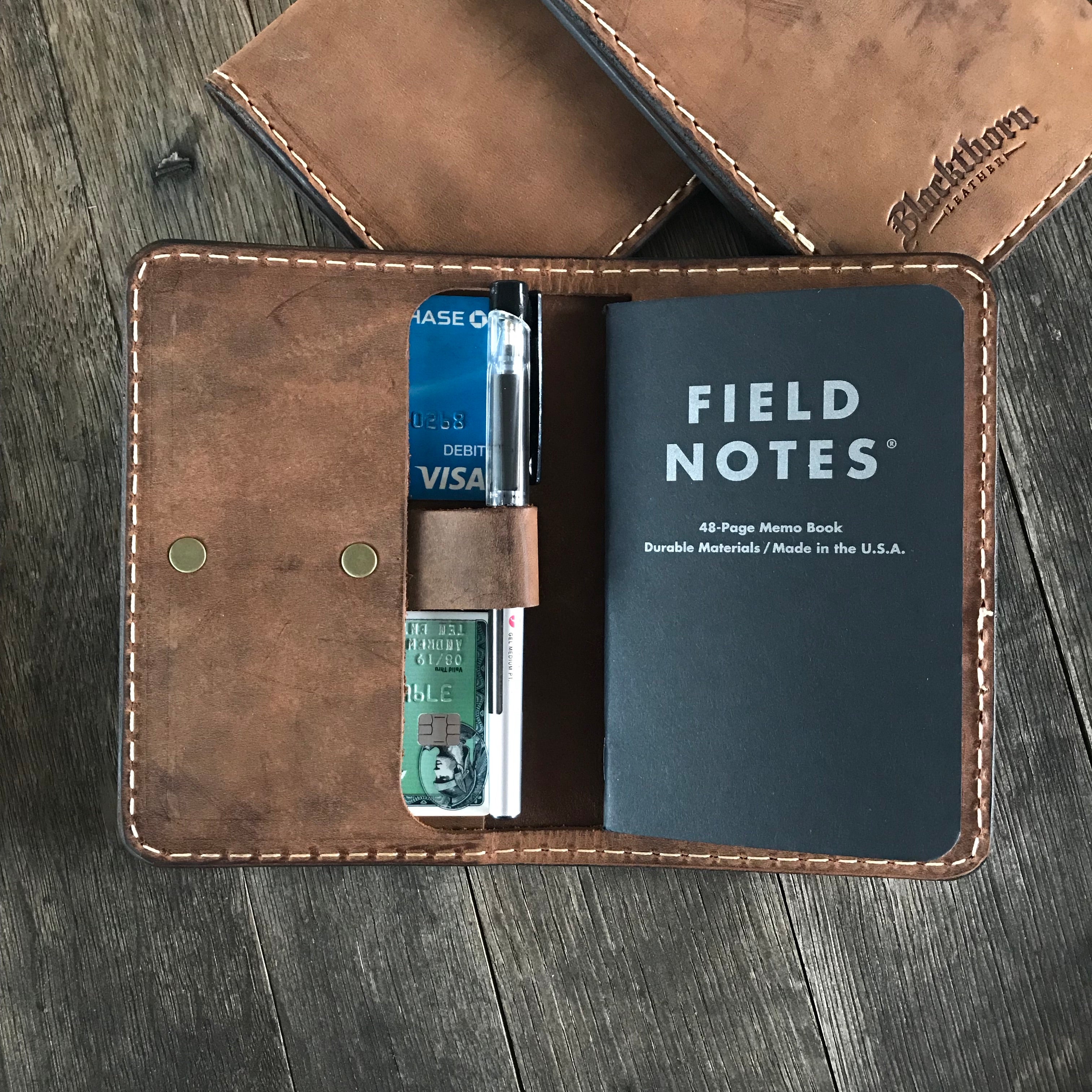 Leather Field Notes Cover, Passport travel wallet