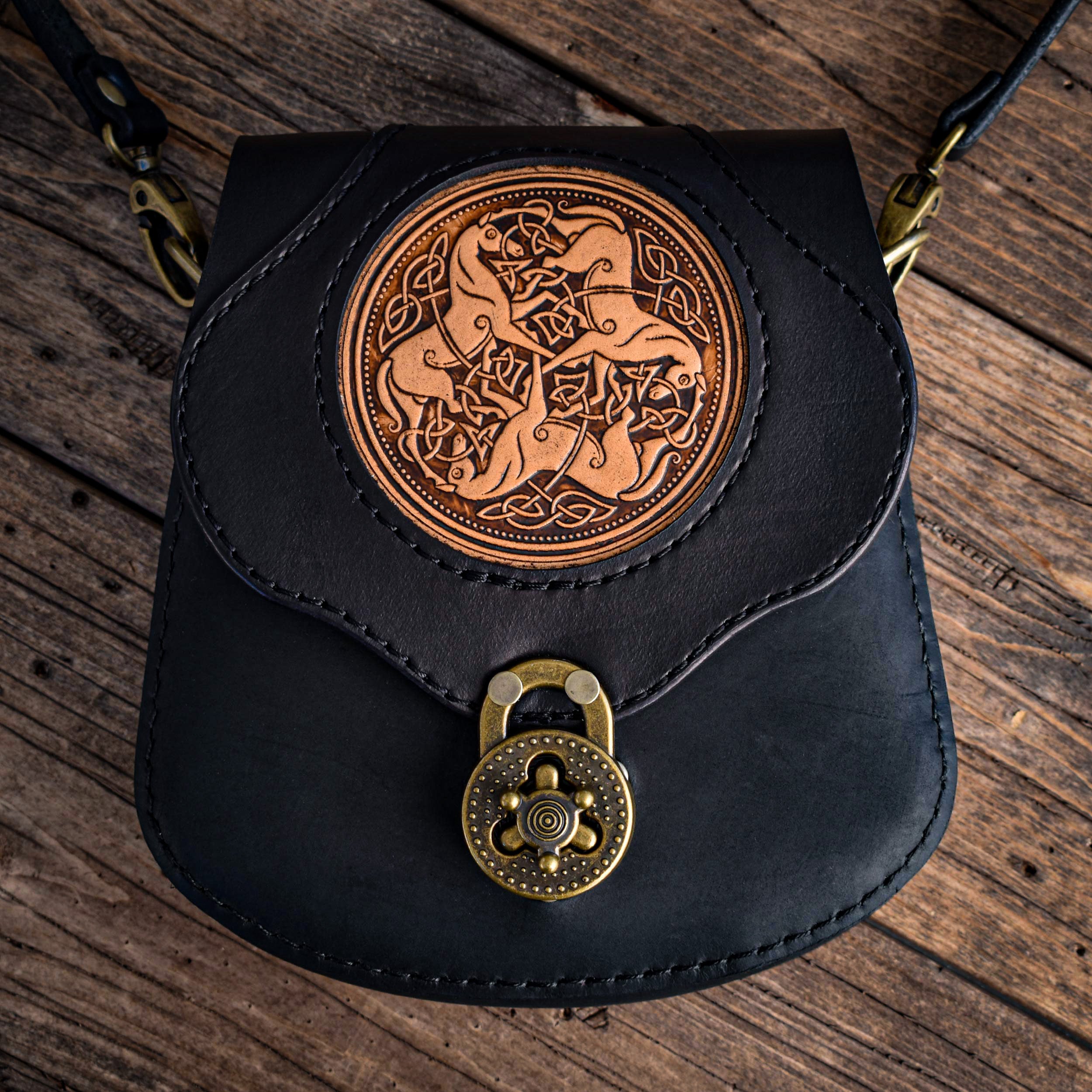 THE BRIGID - Crossbody Bag w/Celtic Horses
