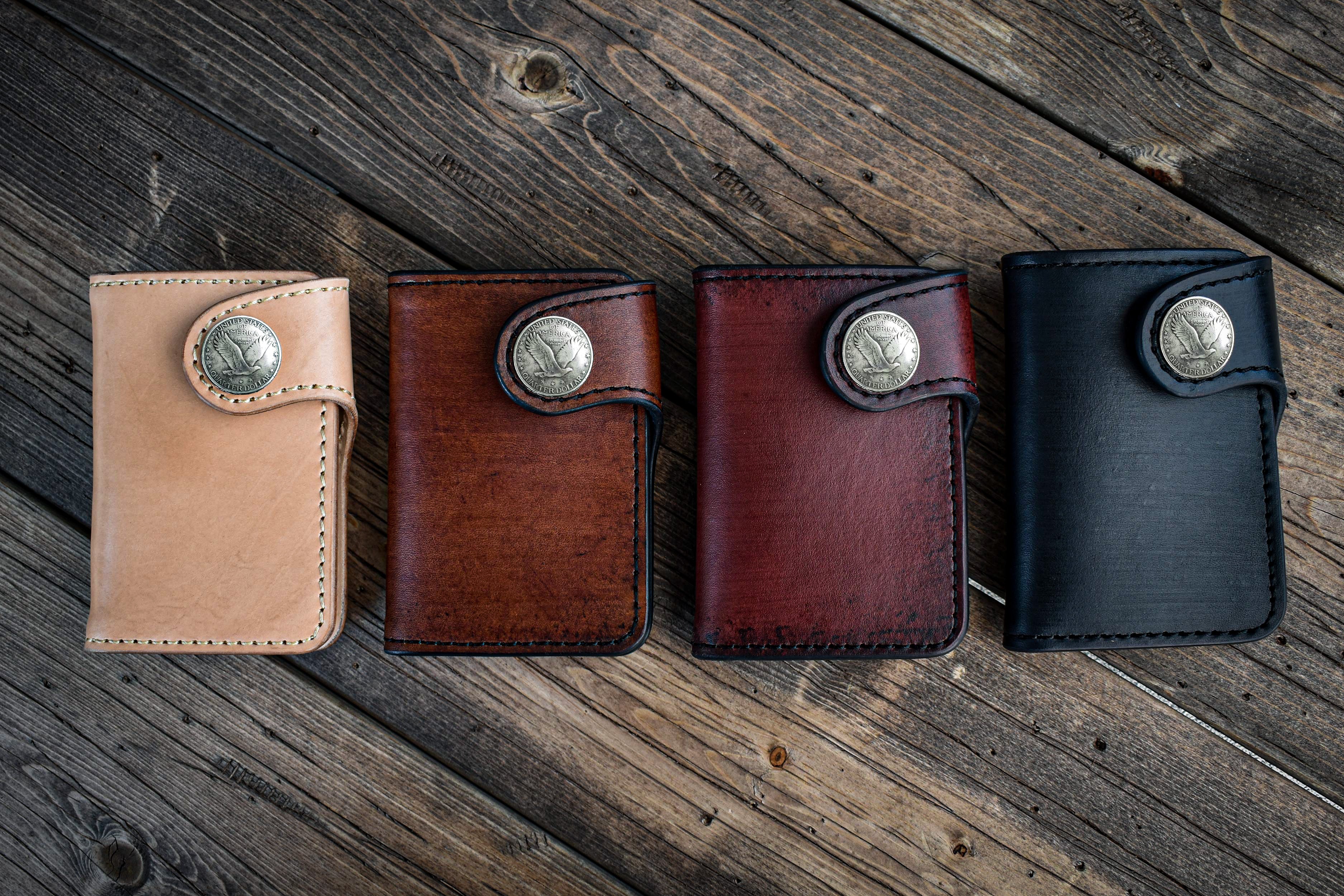THE GALWAY: Vertical Snap Wallet - Flying Eagle Quarter Dollar