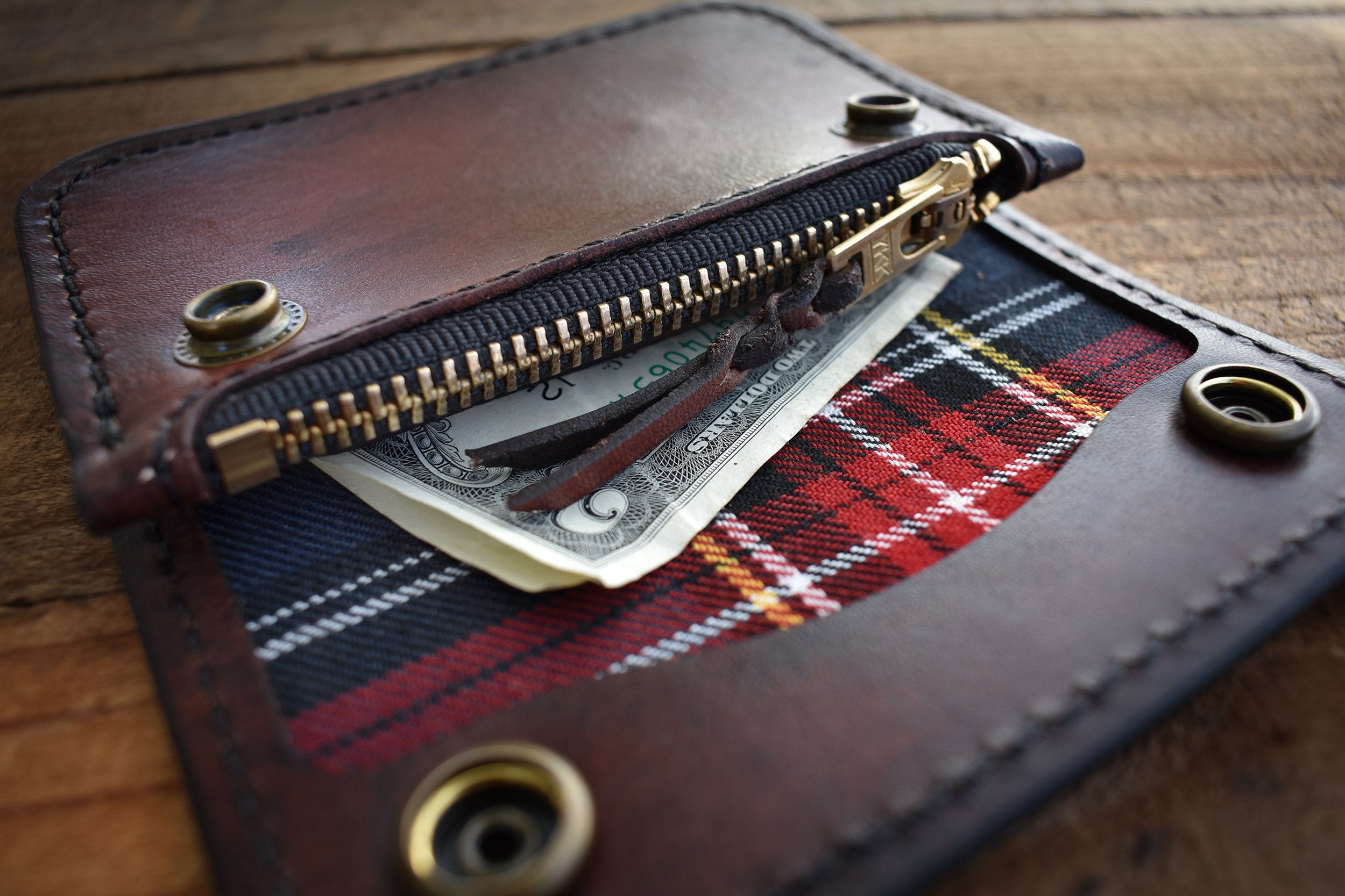 KENNETH - Snap Wallet w/ Zipper Pouch