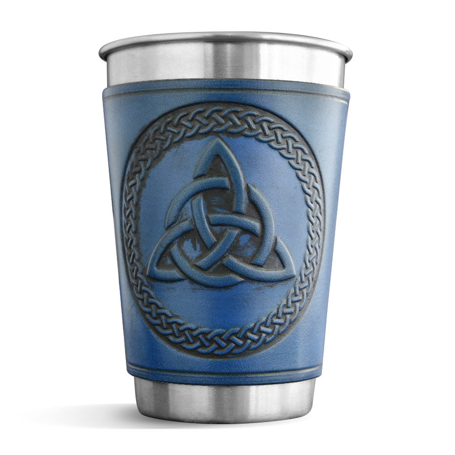 Leather Wrapped Pint - TRINITY KNOT