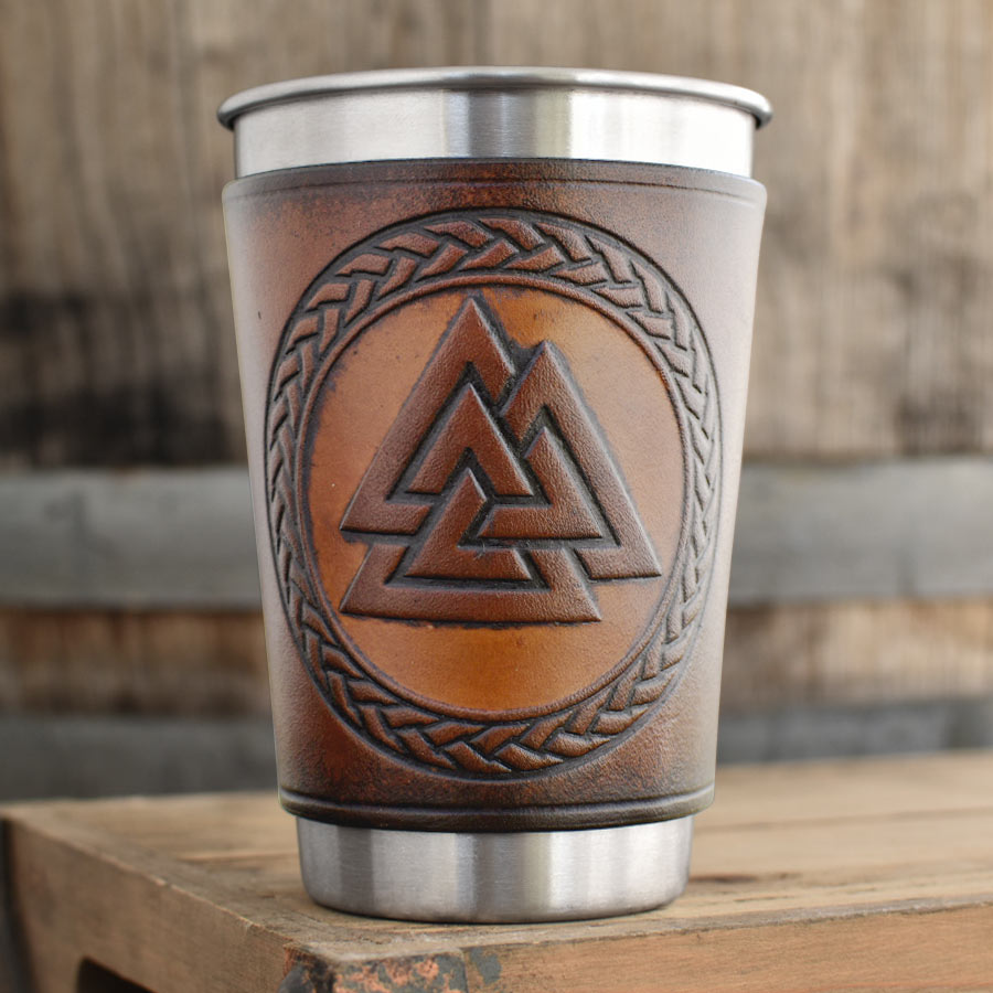 Leather Wrapped Pint - VALKNUT