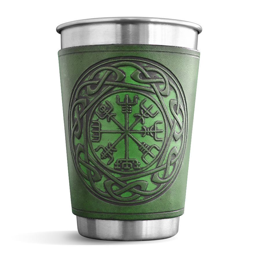 Leather Wrapped Pint - VEGVISIR