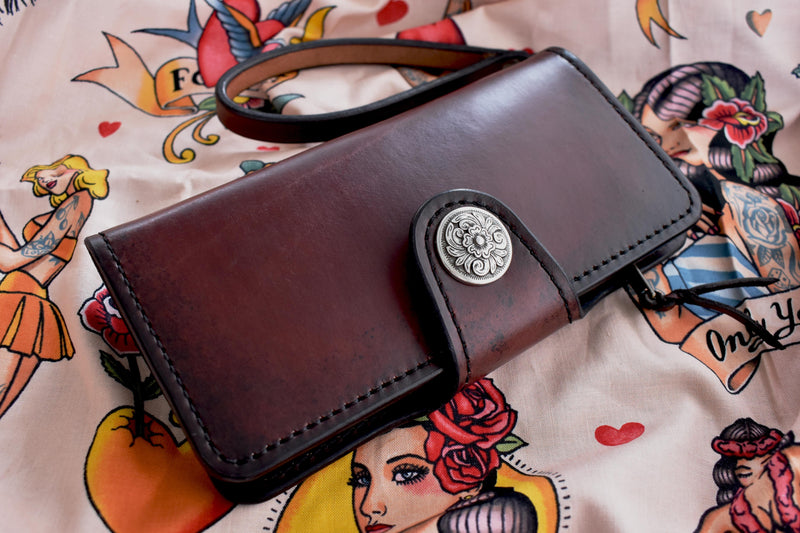 Large Clutch Wallet with Wristlet - Pinup Liner