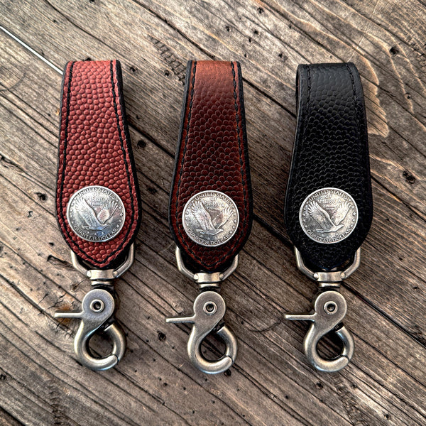 Horween Football - Flying Eagle Leather Key Fob