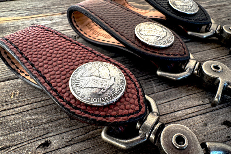 Horween Football - Flying Eagle Leather Key Fob