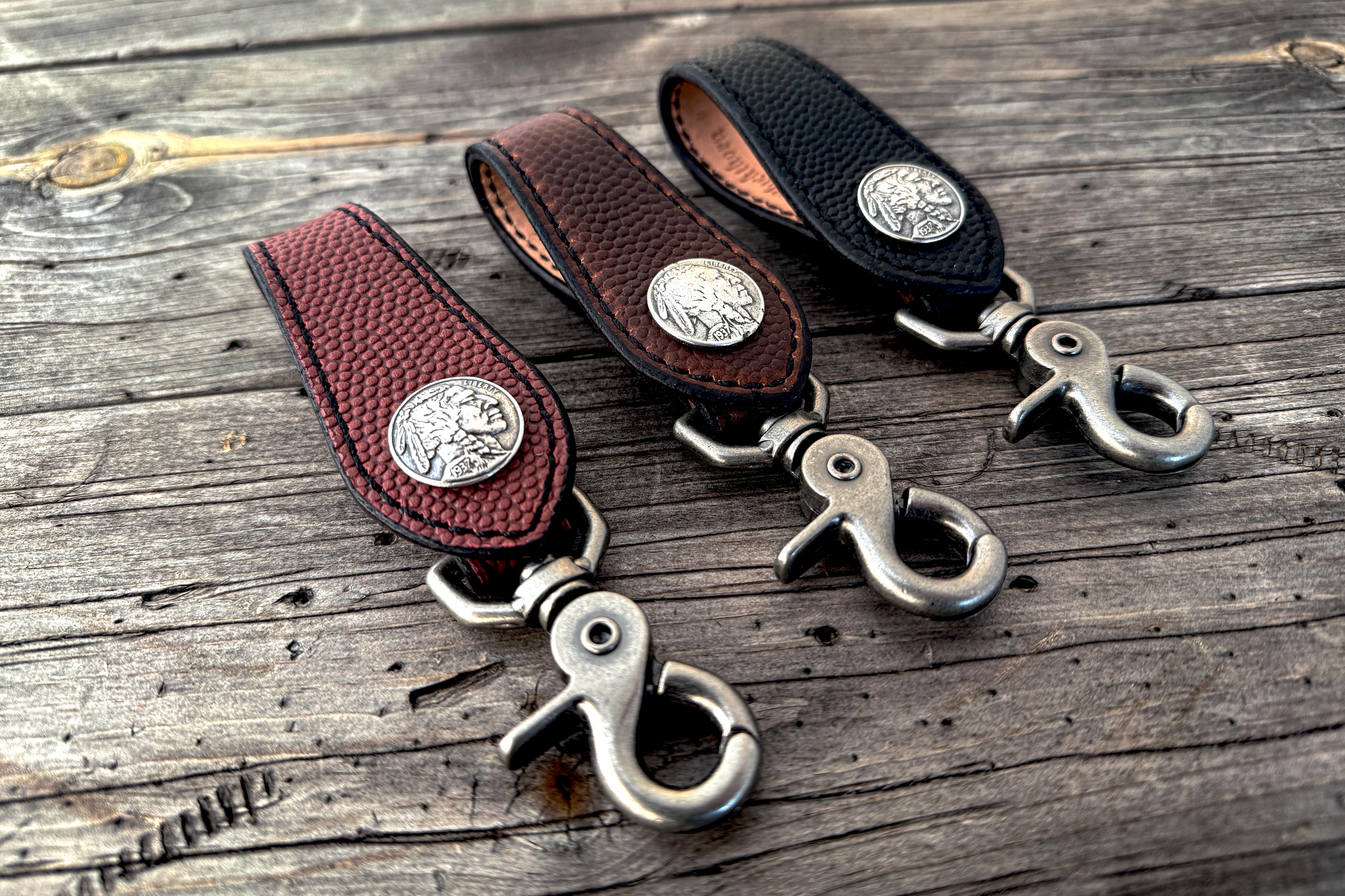 Horween Football - Buffalo Nickel Leather Key Fob