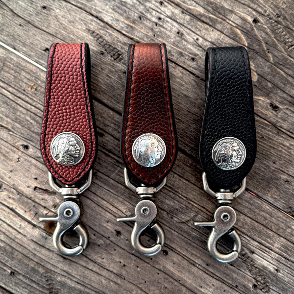 Horween Football - Buffalo Nickel Leather Key Fob