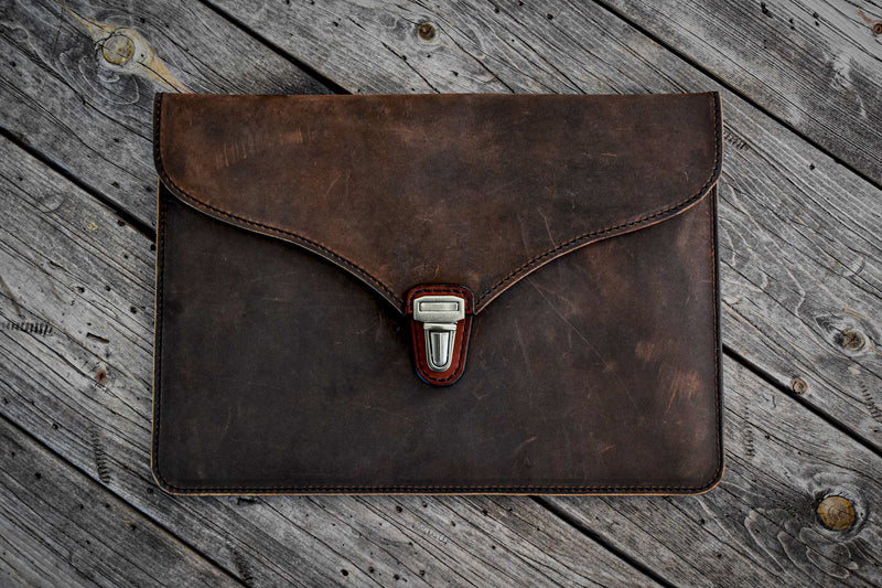 MacBook Pro/Air Sleeve Case - Brown CrazyHorse Leather