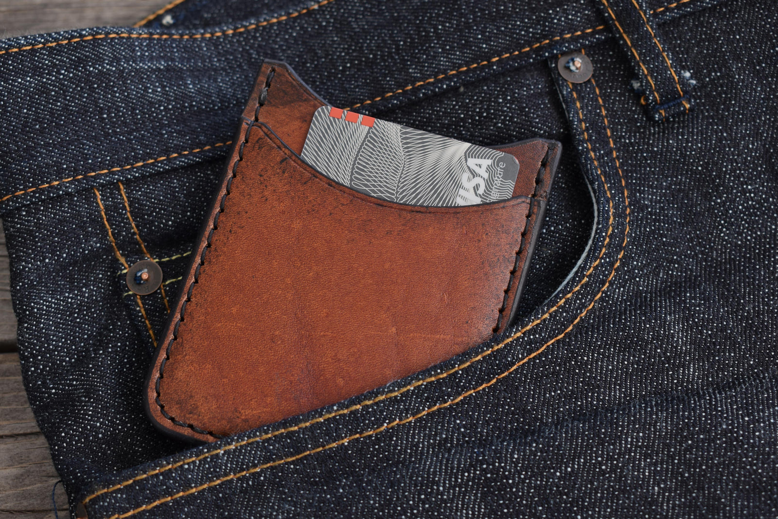 The Brogued Rover II: Minimalist Credit outlets Card Wallet with Money Clip