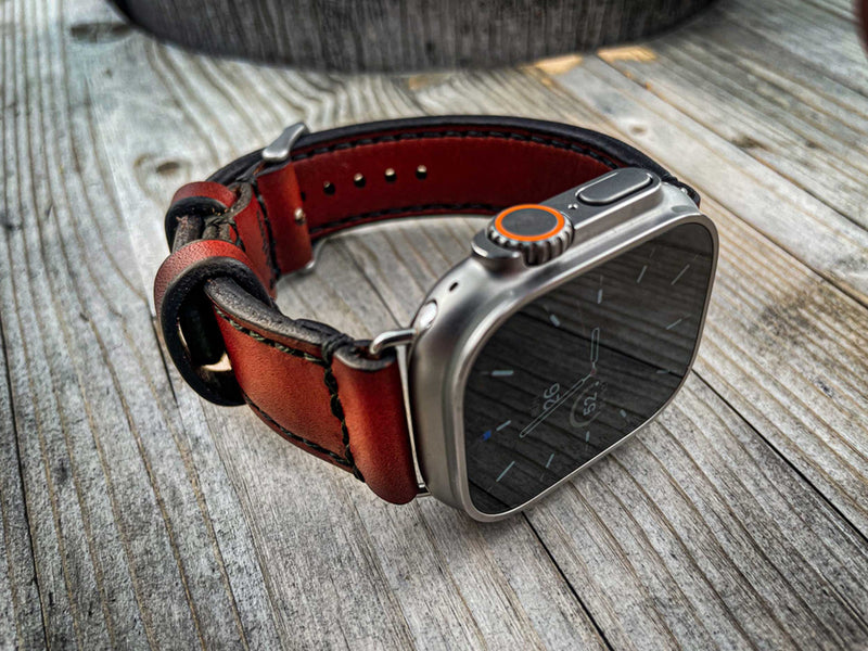 Apple Watch Strap Medium Brown Blackthorn Leather