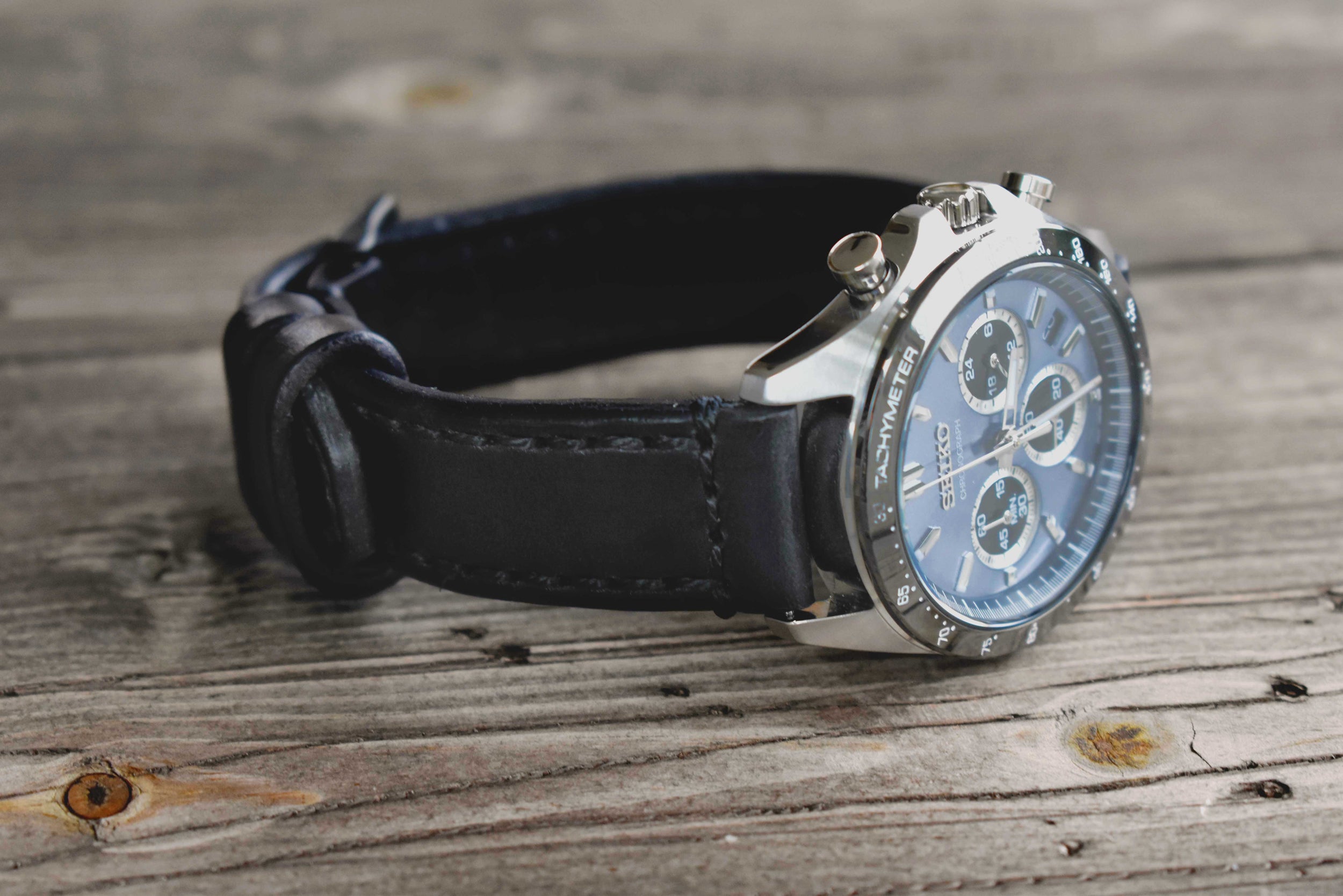 Classic Watch Strap - Black Celtic Knotwork