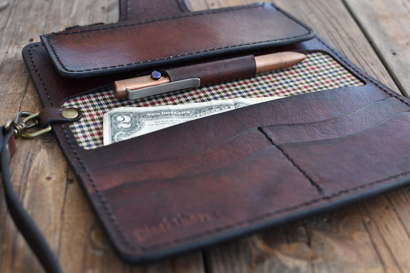 sunset leather french wallet — MUSEUM OUTLETS