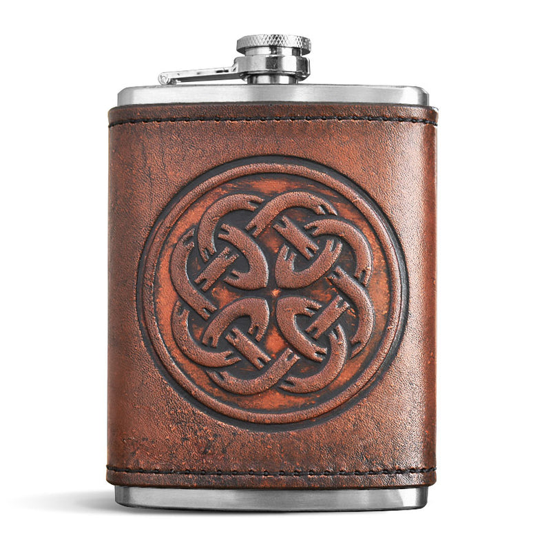 Leather Wrapped Flask - FATHER KNOT