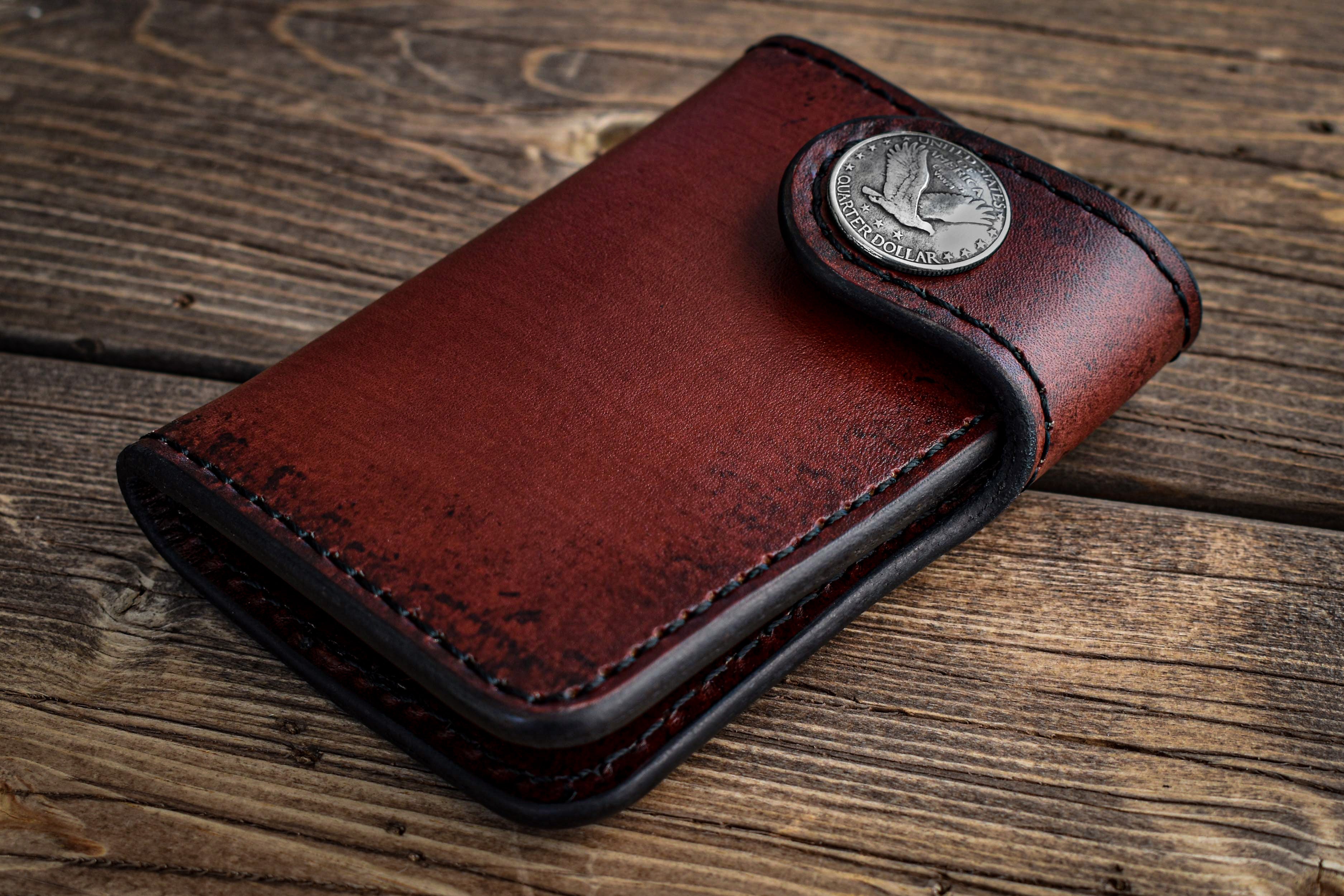 THE GALWAY: Vertical Snap Wallet - Flying Eagle Quarter Dollar