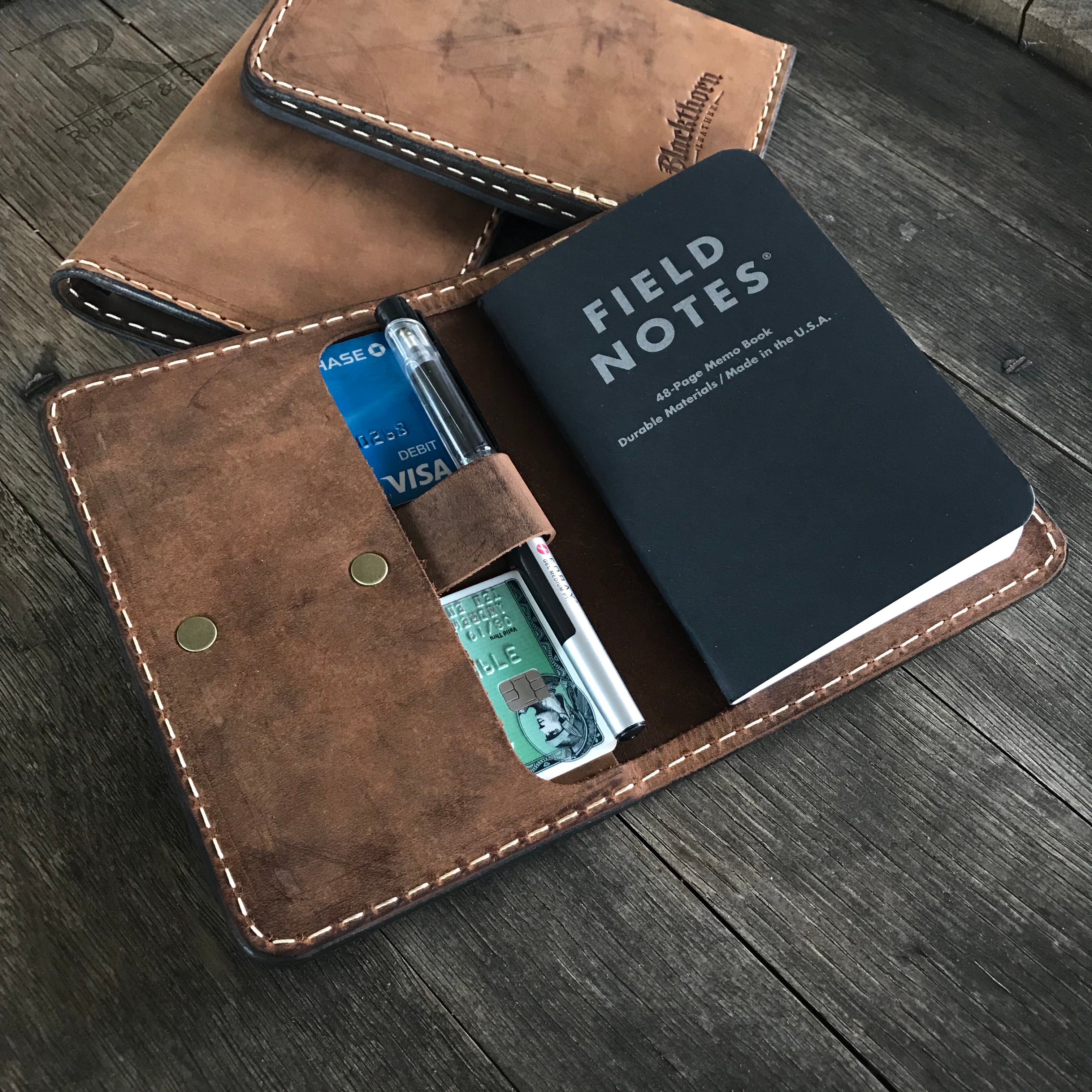 Leather Field Notes Cover, Passport travel wallet