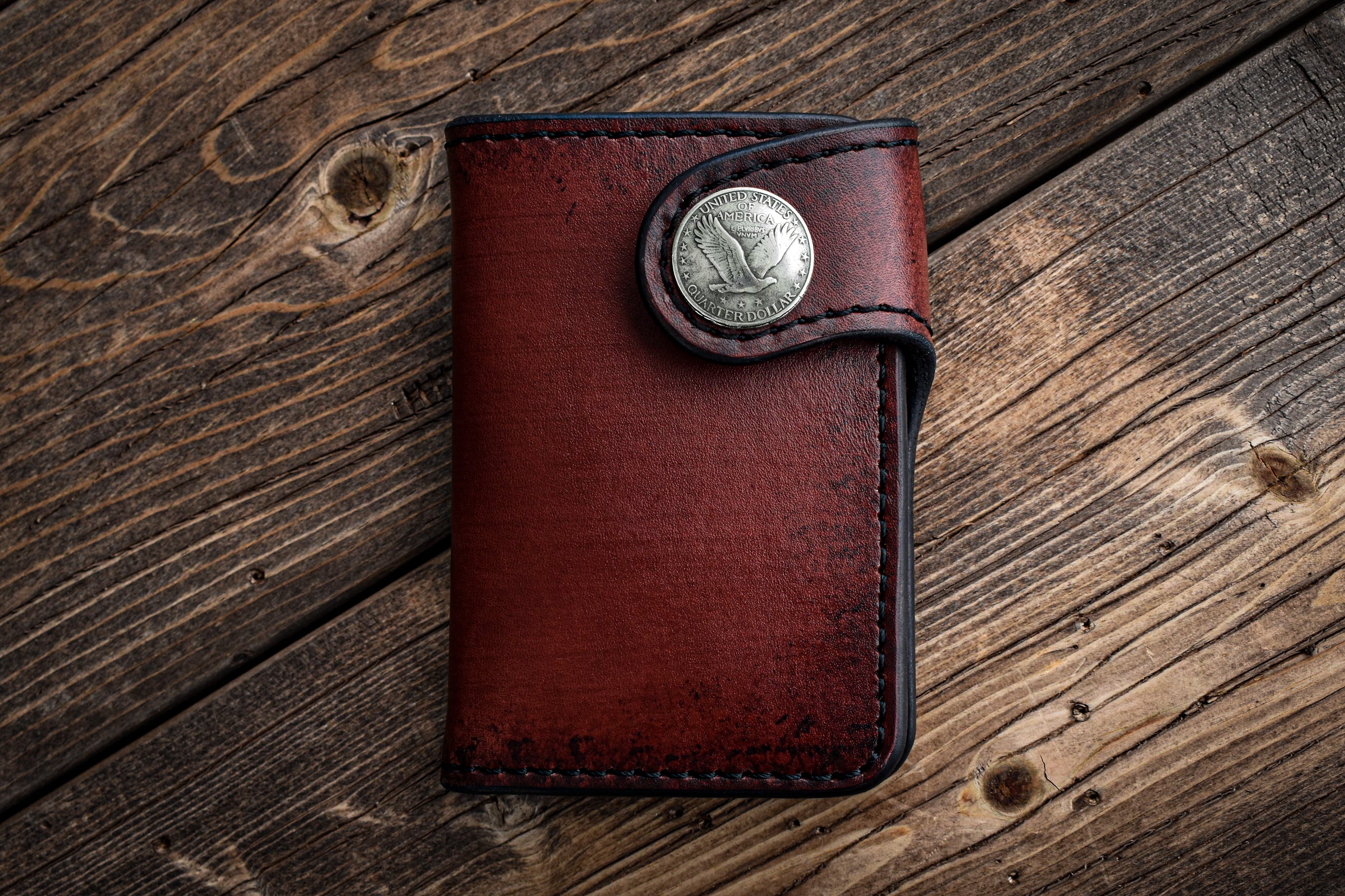 THE GALWAY: Vertical Snap Wallet - Flying Eagle Quarter Dollar
