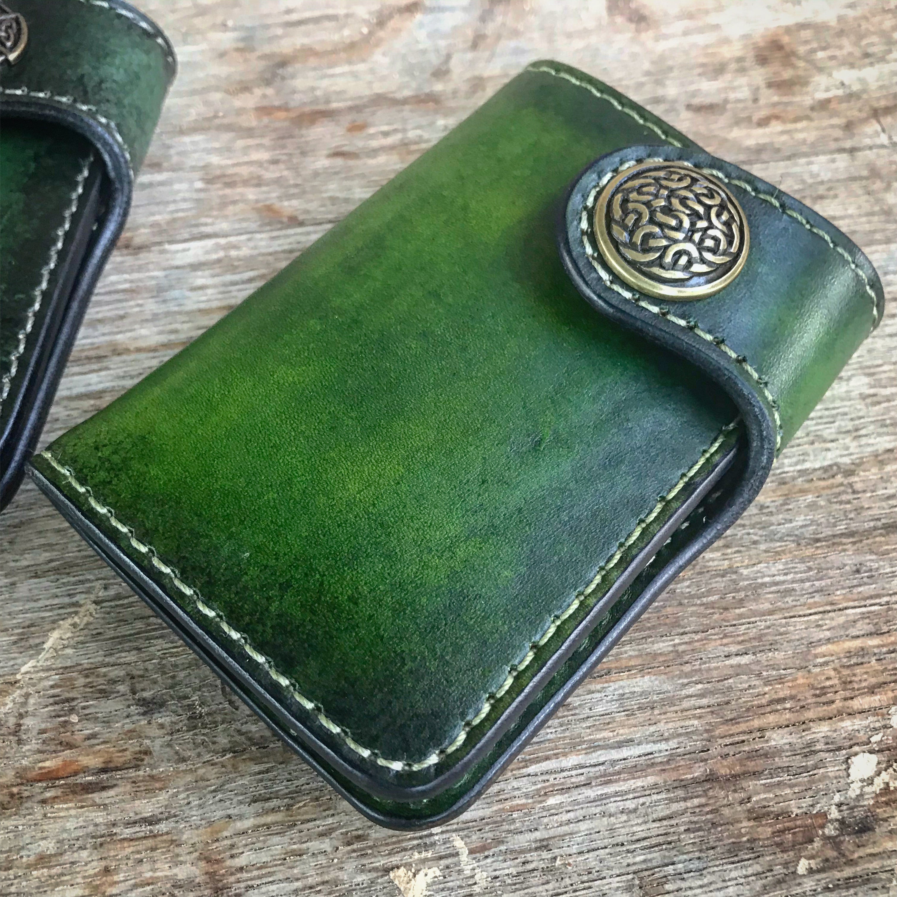 THE GALWAY: Vertical Snap Wallet - Celtic Concho