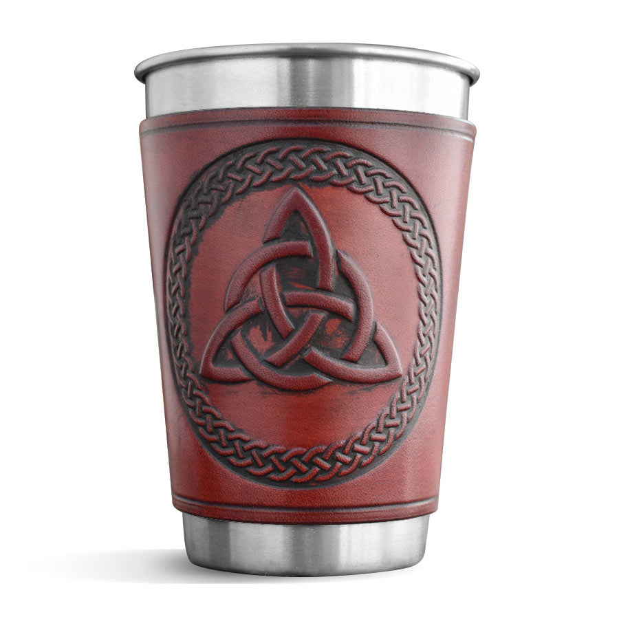 Leather Wrapped Pint - TRINITY KNOT